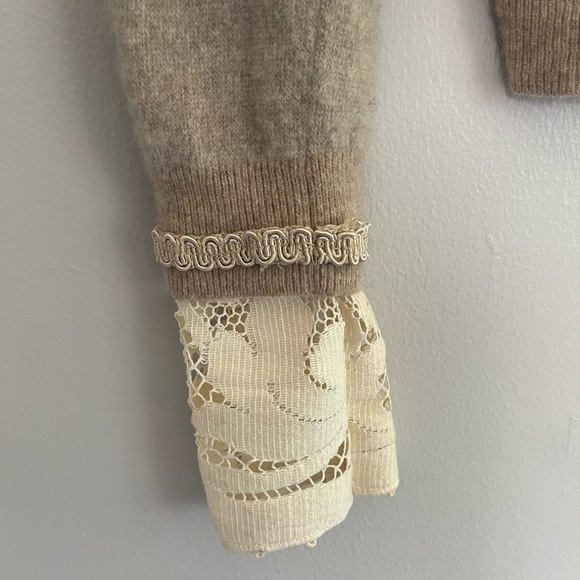 Fabrique Matinee oatmeal color cardigan - Picture 9 of 15